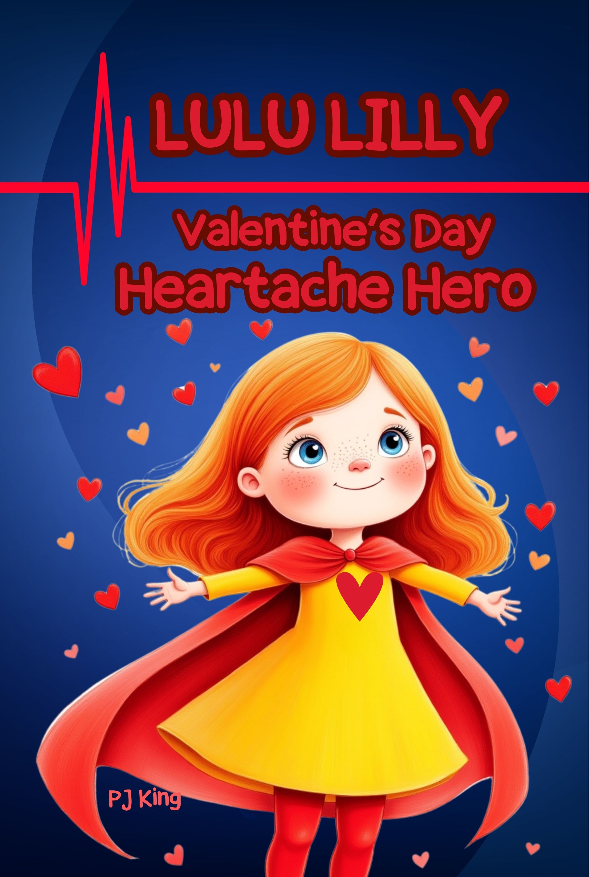 Book cover of Lulu Lilly Valentine's Day Heartache Hero, a Valentine's chapter book for 1st, 2nd and 3rd graders