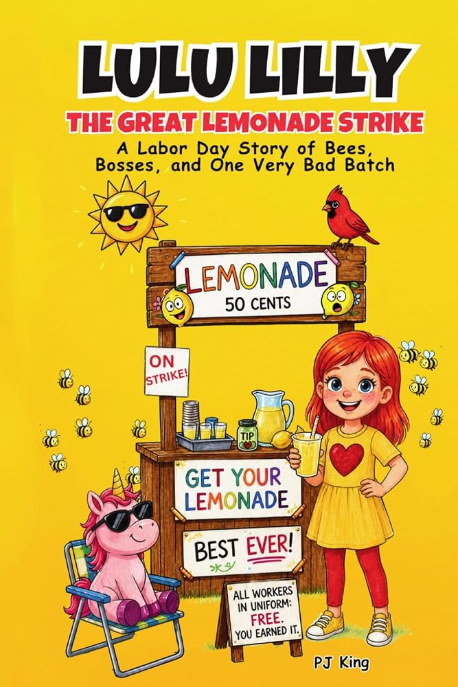 Book cover of Lulu Lilly and the Great Lemonade Strike, a summer chapter book for kids ages 6 to 9