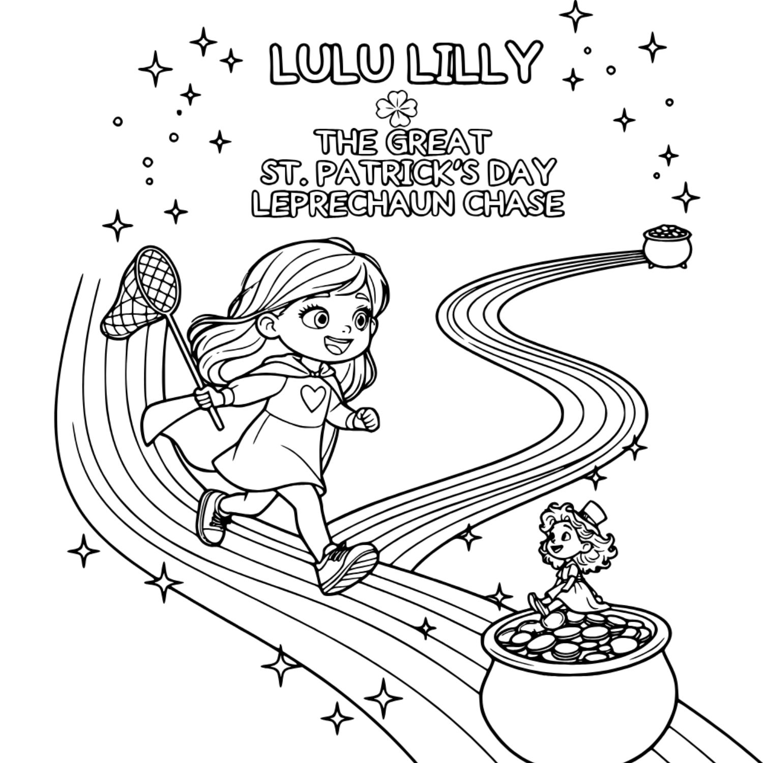 Leprechaun Chase book cover coloring page
