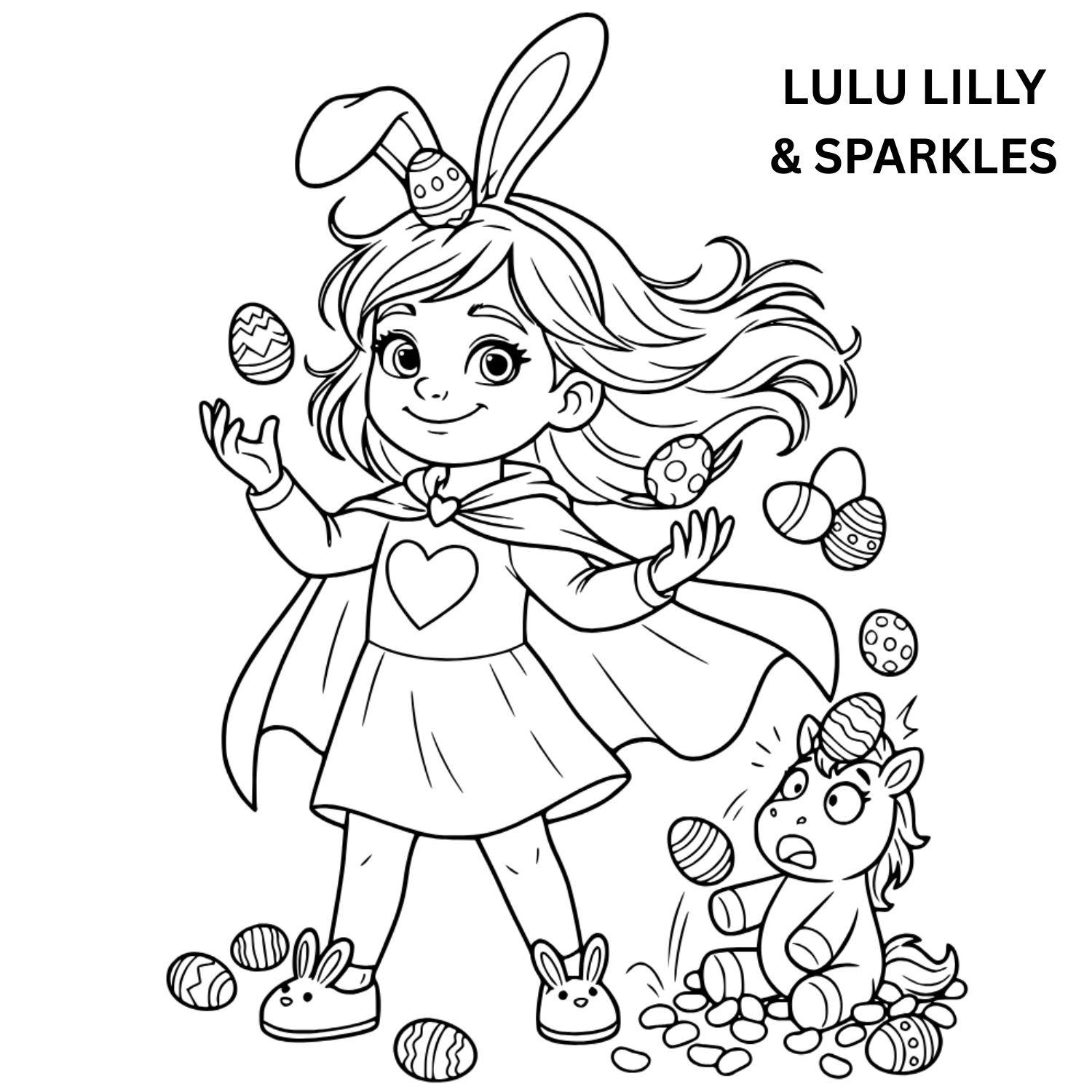 Lulu Lilly and Sparkles coloring page
